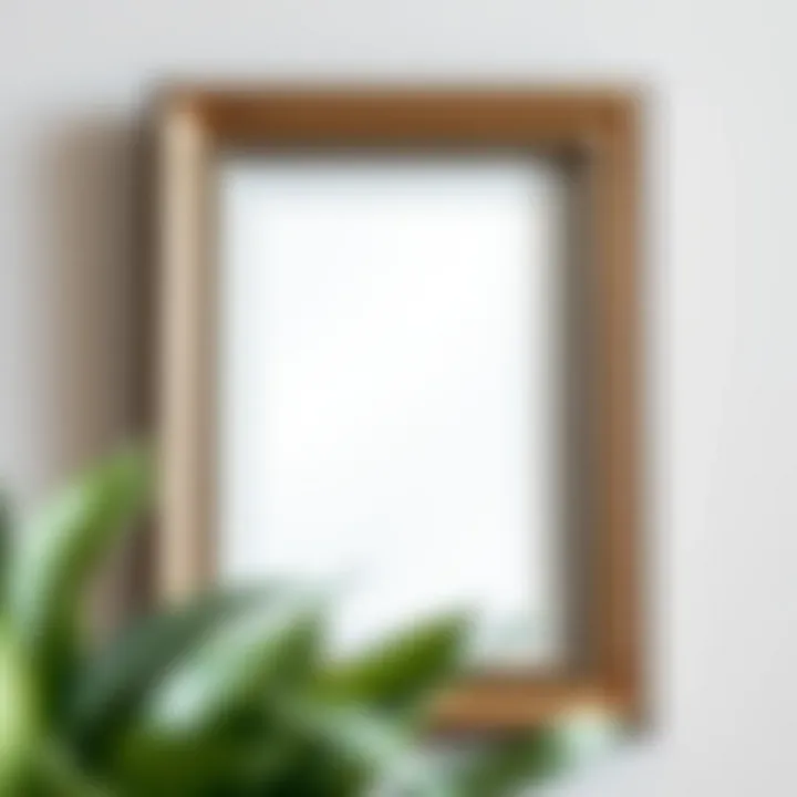 Close-up of a customizable metal picture frame