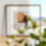 Sleek metal picture frame showcasing modern artwork