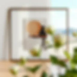 Sleek metal picture frame showcasing modern artwork