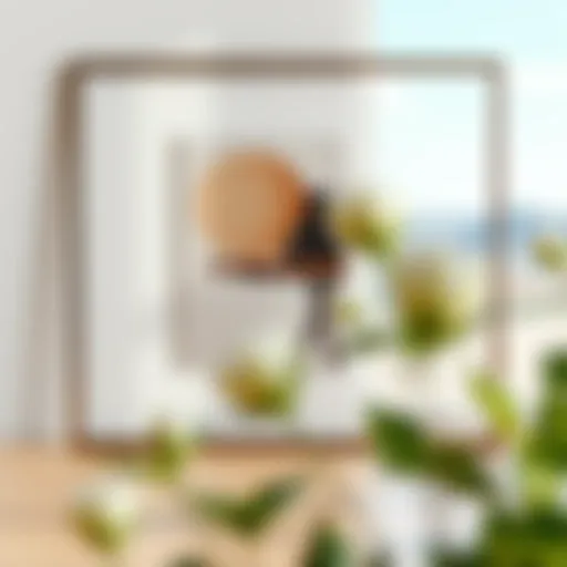 Sleek metal picture frame showcasing modern artwork