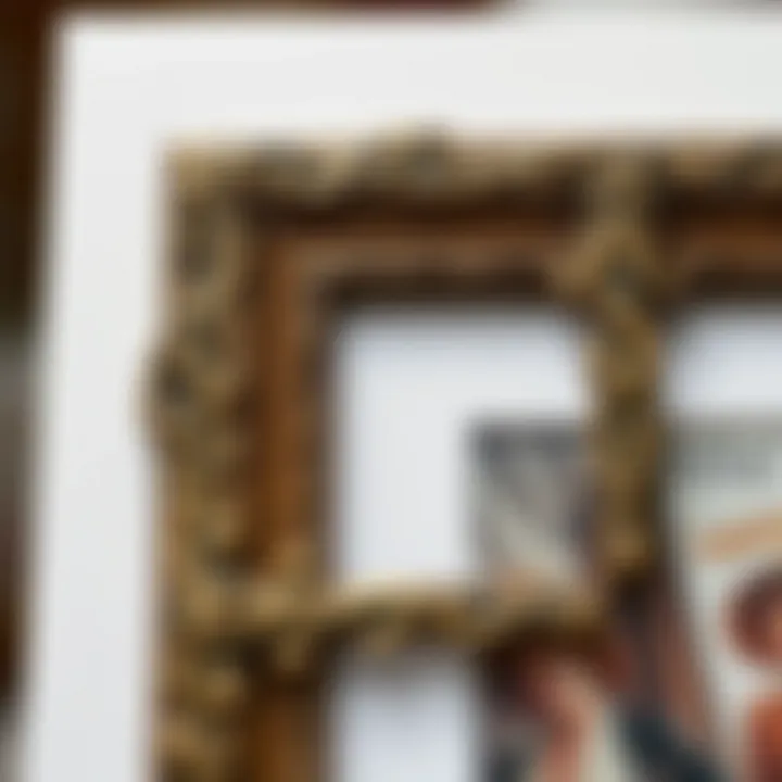 Intricate Detailing of Matted Frame Close-up of an 11x11 matted frame with intricate detailing
