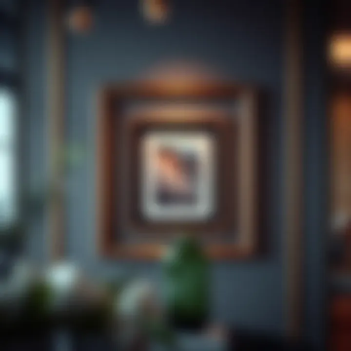 Artwork Display in 11x11 Matted Frame Elegant display of an 11x11 matted frame showcasing artwork