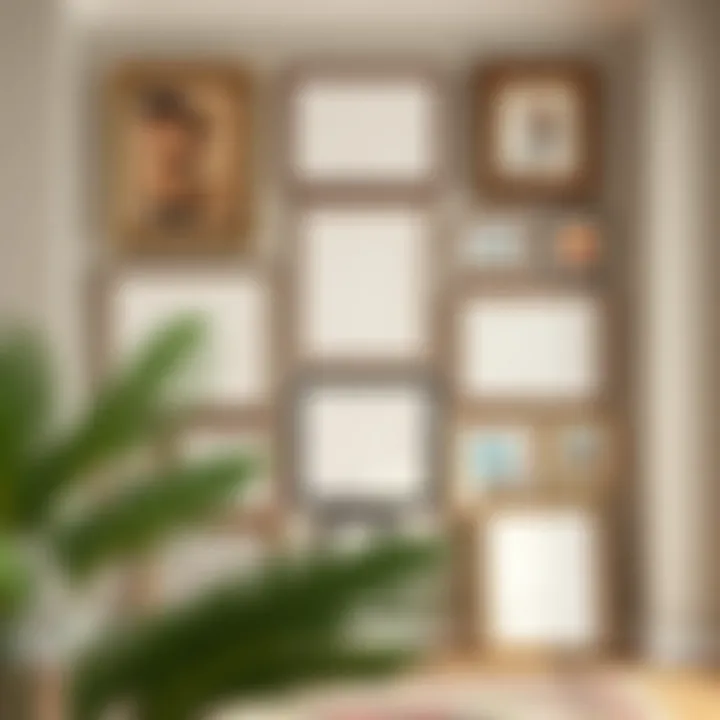 Artistic Arrangement of Matted Frames Variety of 11x11 matted frames arranged artistically