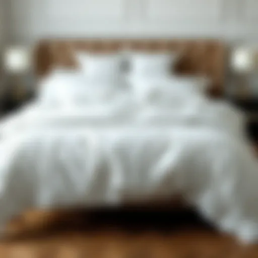 Elegant white duvet cover on a full-sized bed