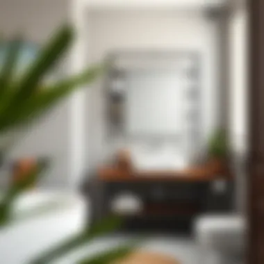 Stylish Wire Shelving in a Contemporary Setting Stylish wire shelving in a modern bathroom