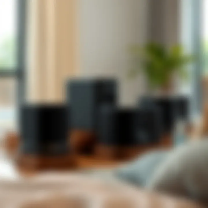 Showcasing various wireless speaker configurations