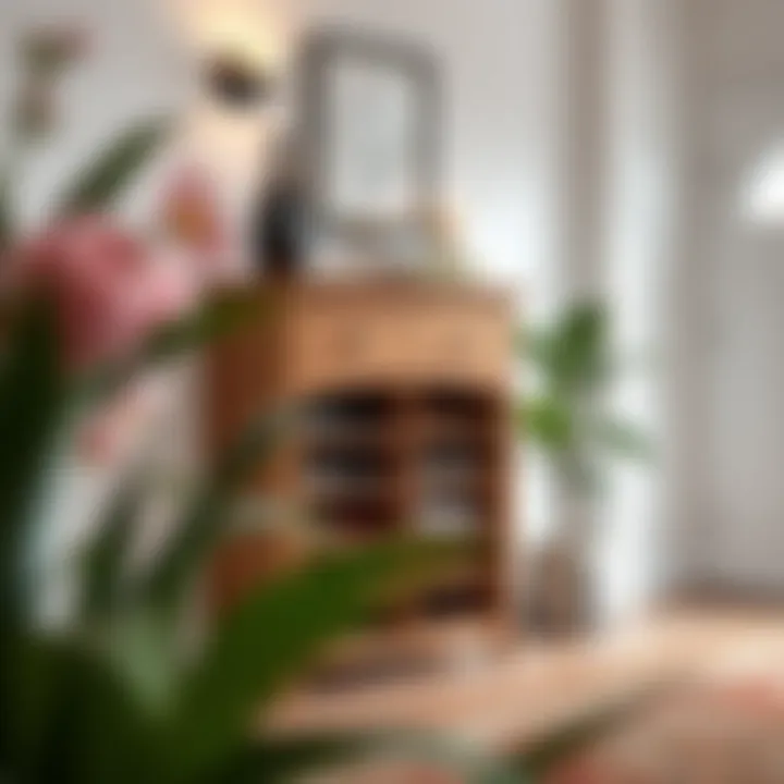 Wooden shoe cabinet blending with home decor