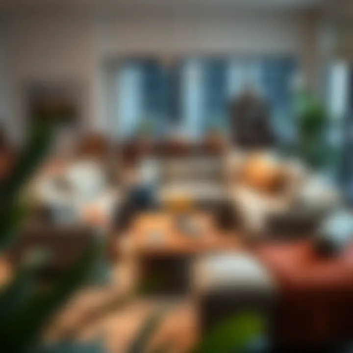 Versatile sectional sofa arrangement for family gatherings