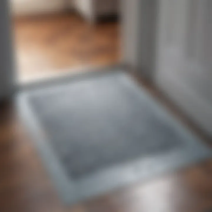 Stylish frost mat door mat complementing interior design