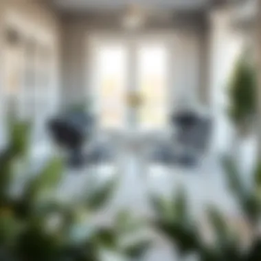 Stylish Hampton Bay chairs arranged around a modern bistro table