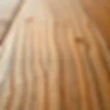 A close-up view of hickory wood grain showcasing its natural beauty and texture