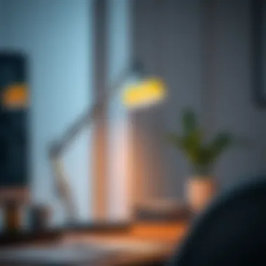 Stylish desk lamp complementing minimalist decor