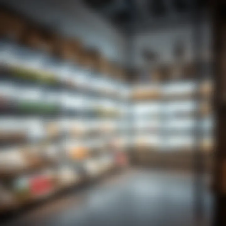 Integrated Lighting in Shelving Units Shelving unit with integrated lighting to enhance product visibility