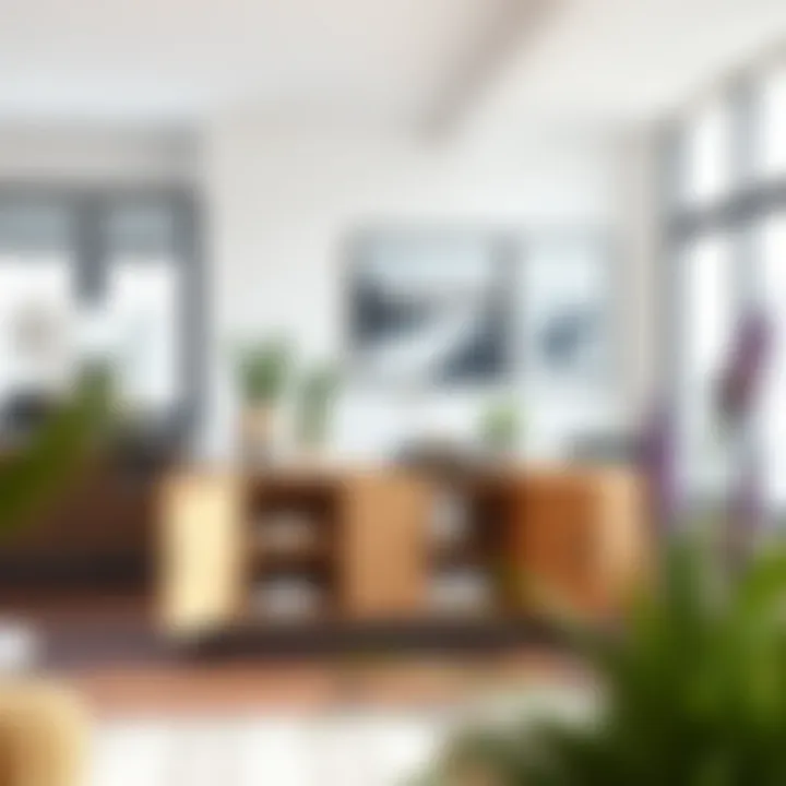 Stylish Kallax insert with doors in a modern living room