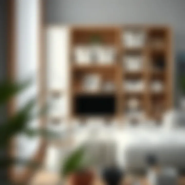 Organized Kallax unit used for efficient storage solutions