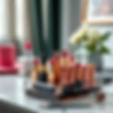 Compact lipstick organizer optimized for small spaces