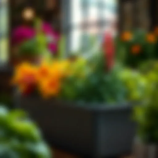 Vibrant Plants in a Lowes Grow Box A beautifully arranged Lowes grow box filled with vibrant plants and herbs.