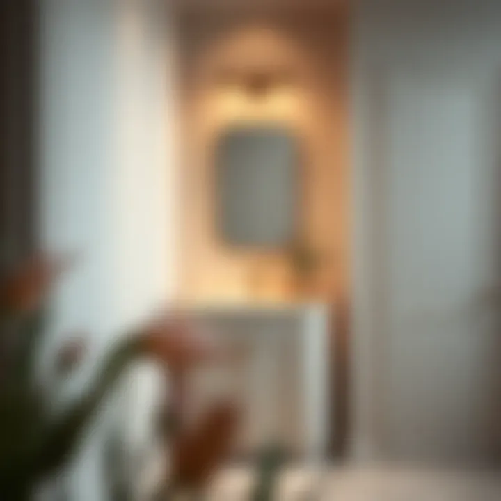 Chic Corner Vanity for Enhanced Space Utilization Chic corner bathroom vanity enhancing a tight area