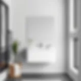 Sleek wall-mounted bathroom vanity in a small space