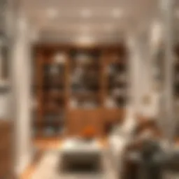 Elegant bookcase design within a closet setting