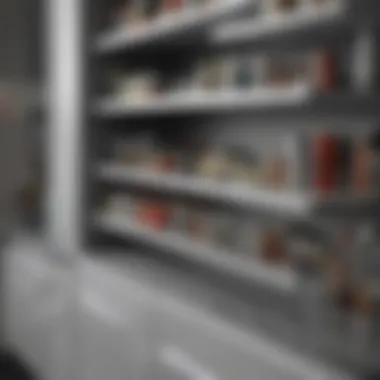 A variety of materials used for sliding cabinet shelves