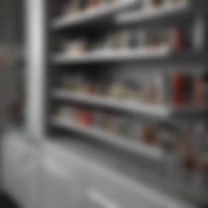 A variety of materials used for sliding cabinet shelves