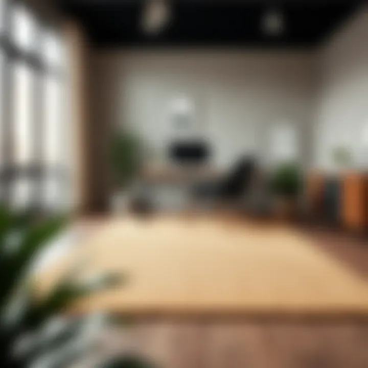 Integrating Sisal Rugs in Office Decor Sisal rug in a modern office setting