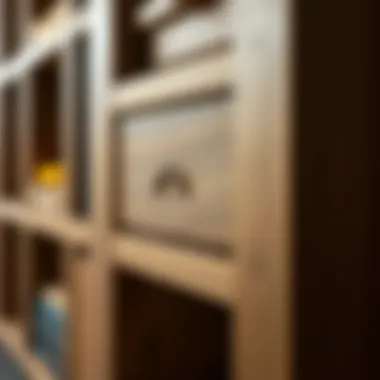 Intricate Craftsmanship of Wooden Storage Close-up of the intricate craftsmanship on a wooden storage cube