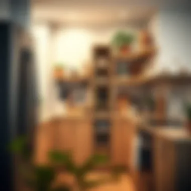 Efficient Narrow Organizer in a Kitchen Functional narrow organizer in a compact kitchen design