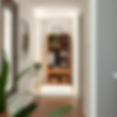 Chic Narrow Organizer in a Hallway Chic narrow organizer maximizing space in a hallway