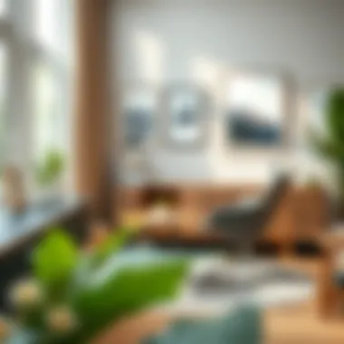 32-inch tall side table in a functional home office environment