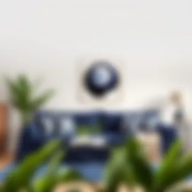 Diverse design styles incorporating navy blue loveseat slipcovers