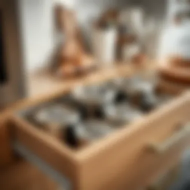 Stylish Drawer Insert for Pots Stylish drawer insert for pot and pan organization