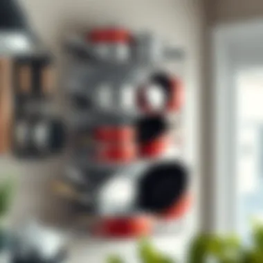 Vertical Storage for Cookware Vertical storage solution for kitchen cookware