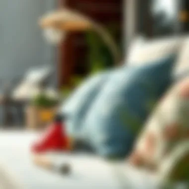 Illustration of Maintenance Tips for Patio Cushions Maintenance tips for patio cushions illustrated with tools