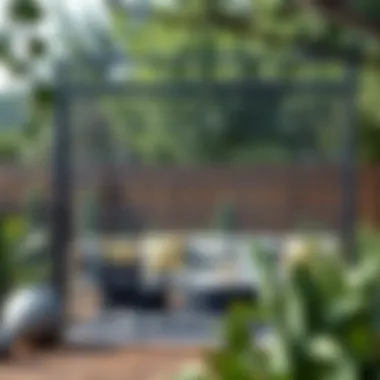 Privacy screen made of sleek metal, perfect for modern designs