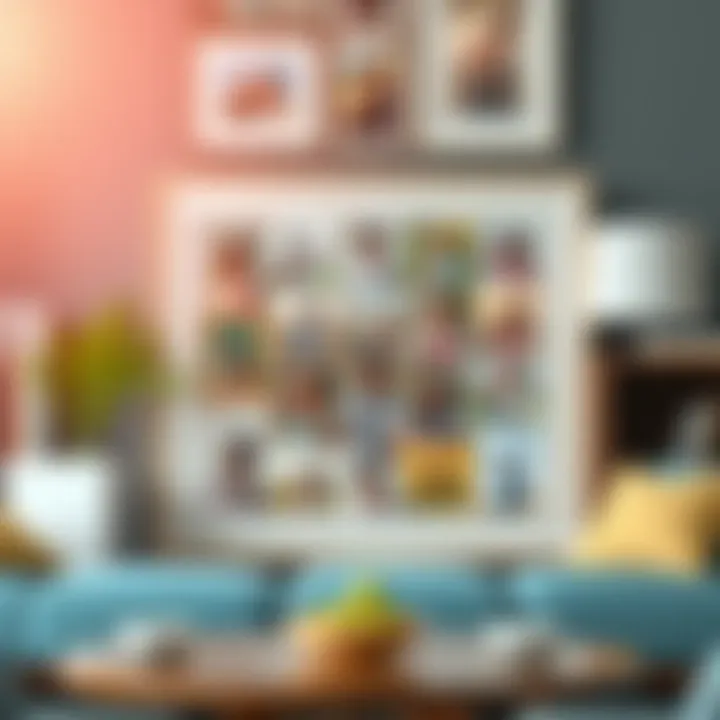 Vibrant Collage Frame Celebrating Life's Highlights Colorful collage frame highlighting various special moments