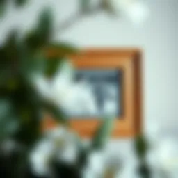 Elegant wooden photo frame showcasing a family portrait