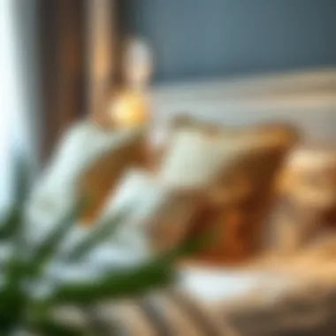 Decorative Pillows Transforming Bed Aesthetics Aesthetic display of decorative pillows adding a touch of personality to the bedroom decor