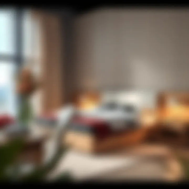 Modern queen bed with innovative storage solutions