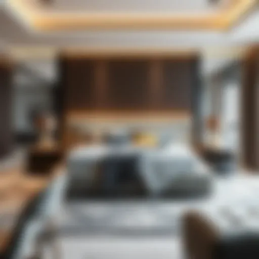 Elegant queen bed featuring a pull-out mechanism