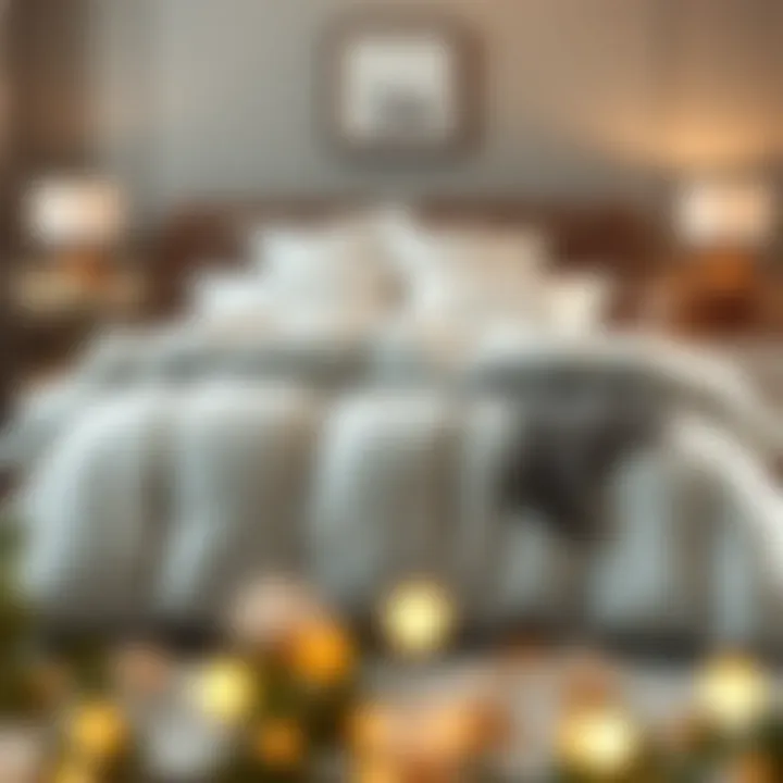 Stylish bedroom setting featuring a warm duvet insert