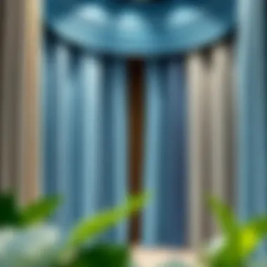 Variety of Sky Blue Curtain Styles and Patterns Variety of sky blue curtain styles and patterns on display