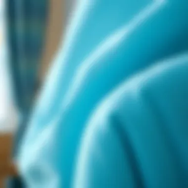 Textured Sky Blue Fabric Detail Close-up of textured sky blue fabric showcasing its quality