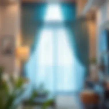 Sky Blue Curtains in Modern Interior Sky blue curtains complementing a modern interior design