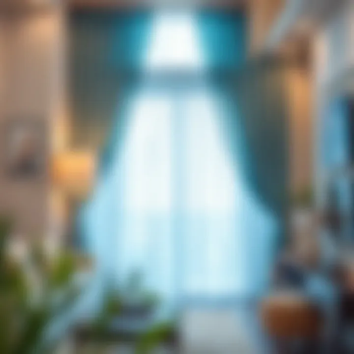 Sky Blue Curtains in Modern Interior Sky blue curtains complementing a modern interior design