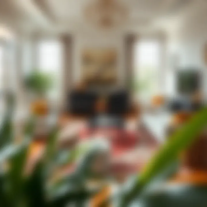 A well-styled living room that harmonizes with a Persian rug