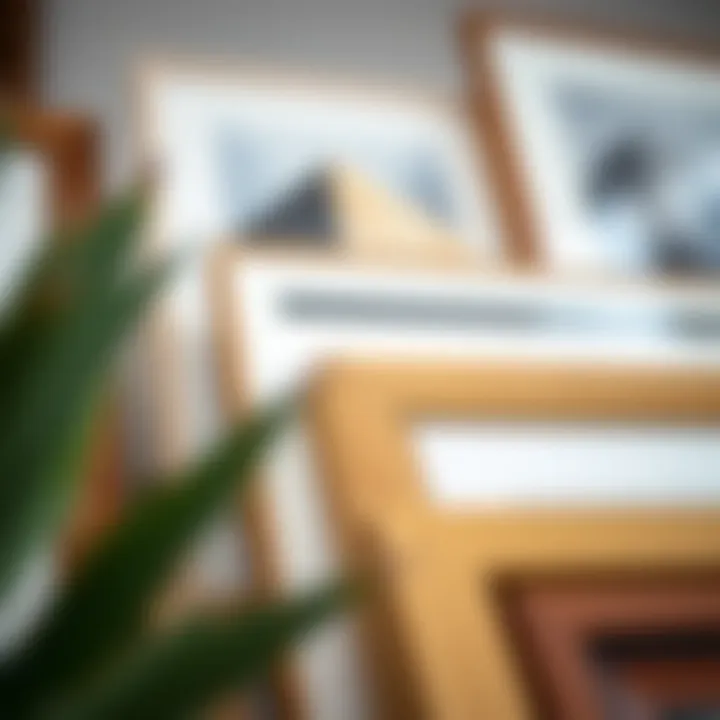 Exploring Matting Options Close-up of various matting options for a 24x36 frame