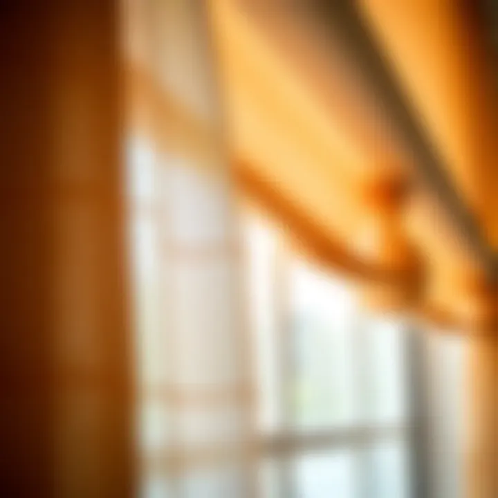 Textural Details of Window Scarves Close-up of fabric texture used for window scarf