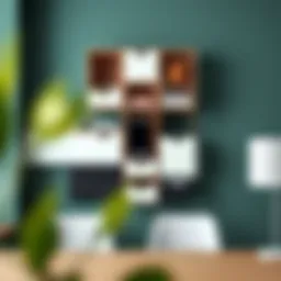 Modern wall organizer with various compartments